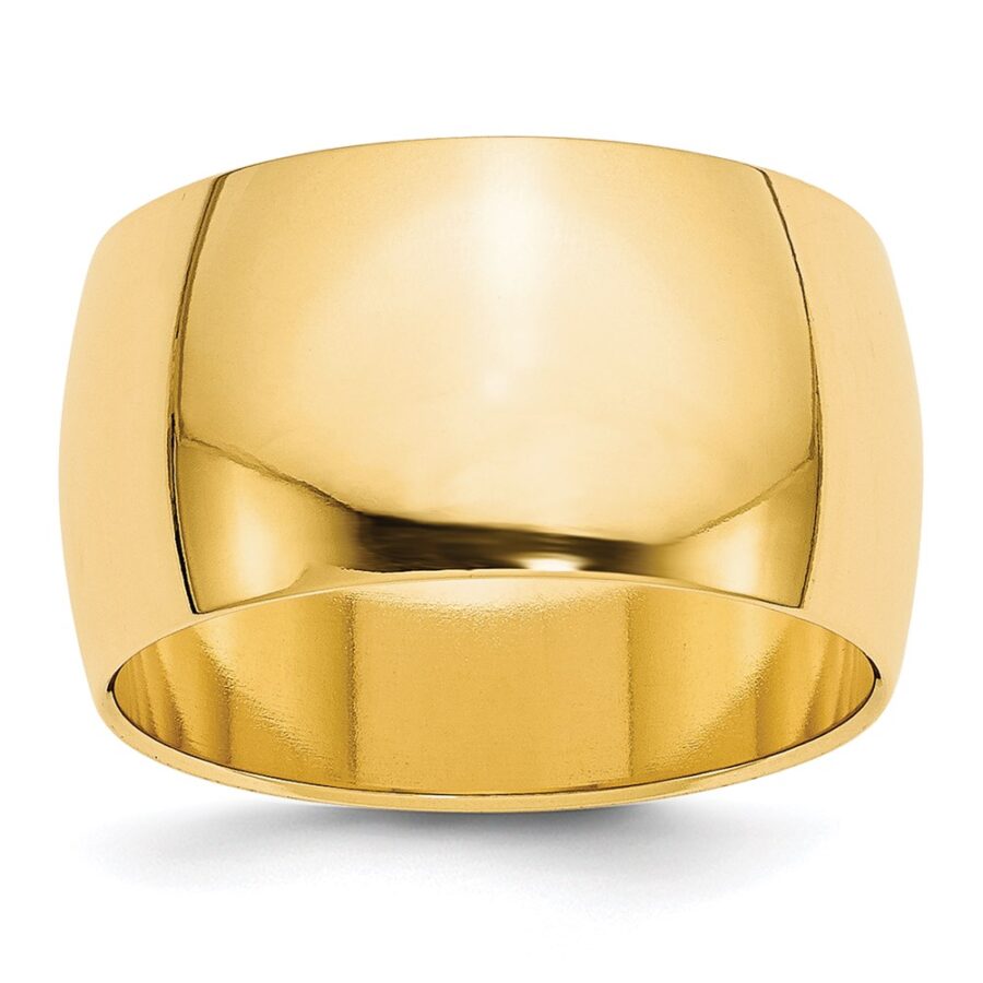 14KY 12mm Half Round Band Size 10