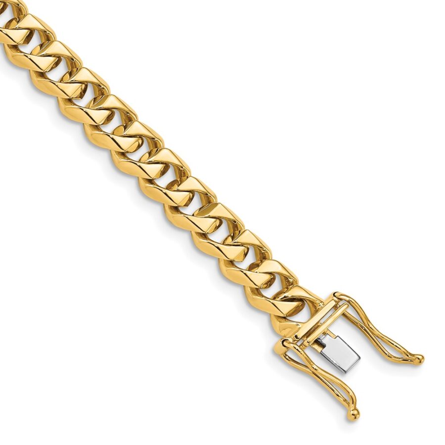14k 7mm Hand-polished Traditional Link Bracelet