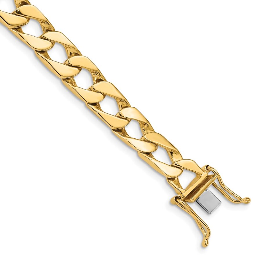 14K 7.9mm Hand-polished Fancy Link Bracelet