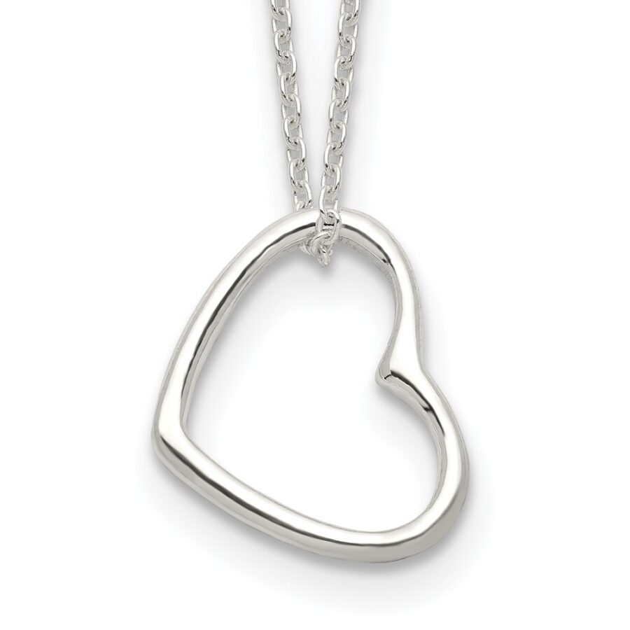 Sterling Silver Heart Necklace - Embrace Classic Beauty!