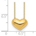 Graceful Polished Puffed Heart Necklace - Image 3