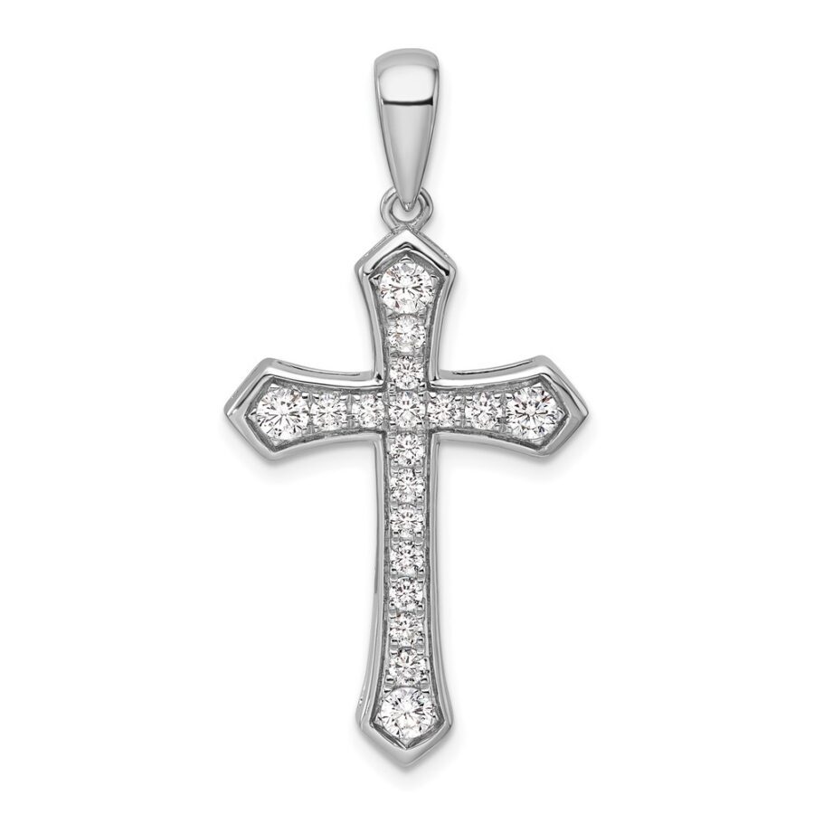 14KW True Origin Lab Grown Diamond VS/SI DEF Men's Cross Pendant