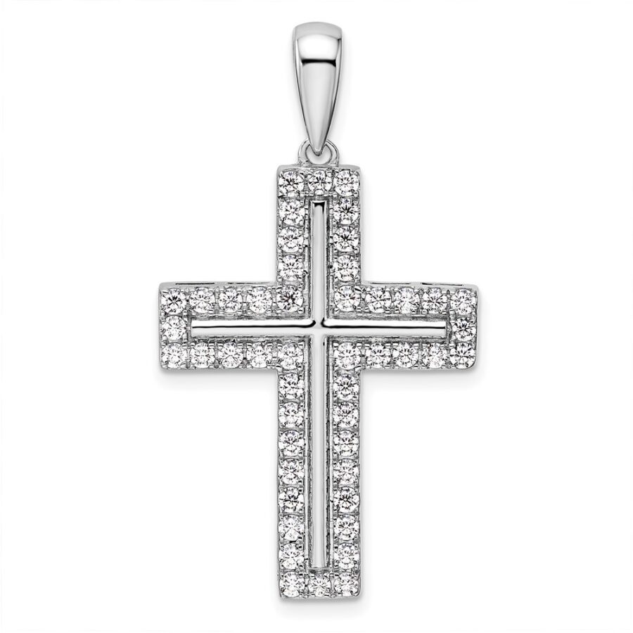 14kw True Origin Lab Grown Diamond VS/SI DEF Cross Pendant