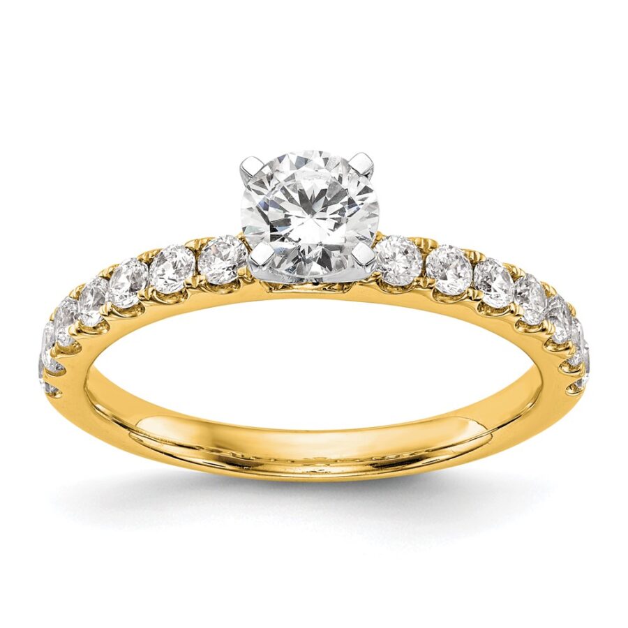 14ky True Origin Lab Grown Diamond VS/SI DEF  Peg Set Engagement Ring