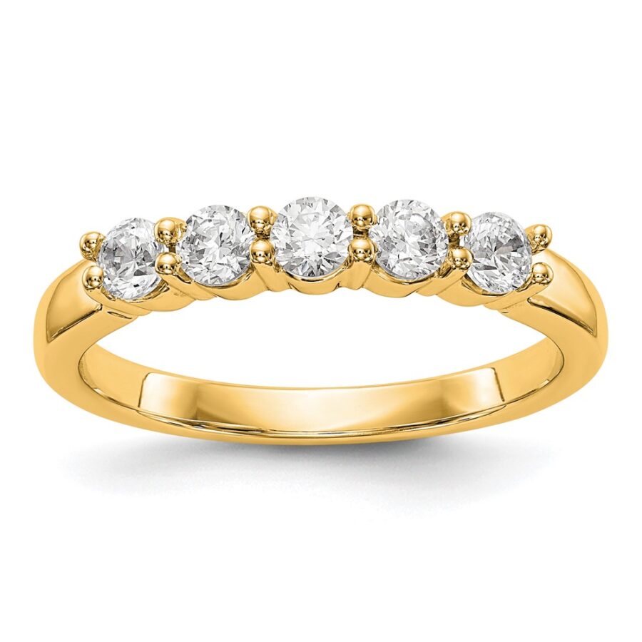 14ky True Origin Lab Grown Diamond VS/SI DEF  5-Stone Band