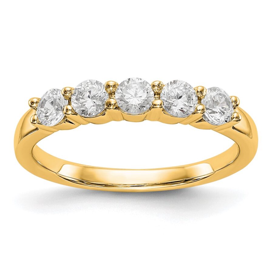 14ky True Origin Lab Grown Diamond VS/SI DEF  5-Stone Band