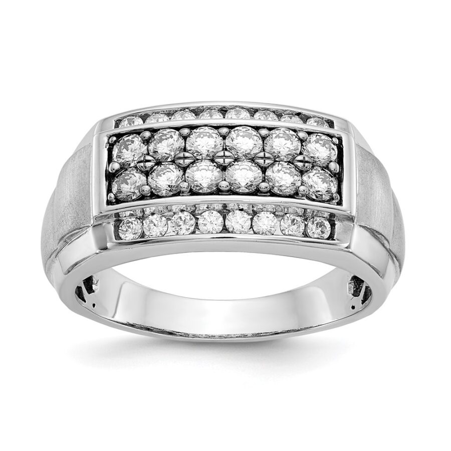 14kw True Origin Lab Grown Diamond VS/SI DEF  Brushed/Polished Men's Ba