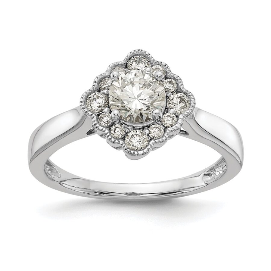 14kw True Origin Lab Grown Diamond VS/SI DEF  Semi-Mount Engagement Rin
