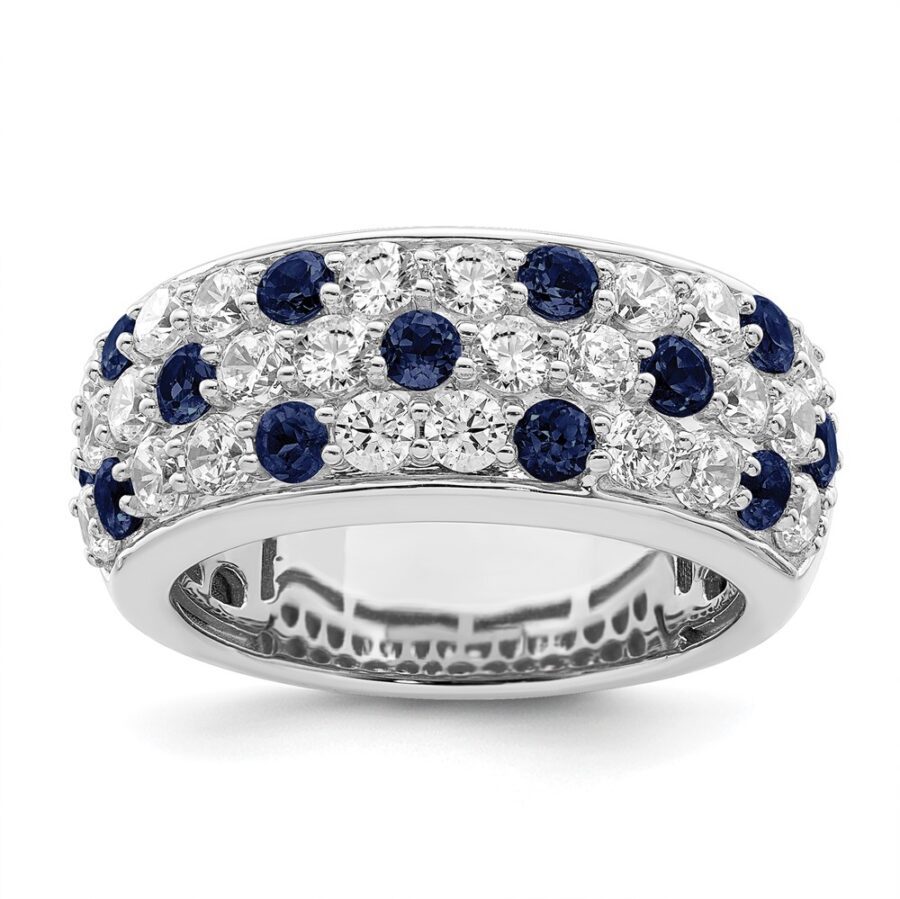 14kw True Origin Lab Grown Diamond VS/SI DEF  & Blue Sapphire Fashion R