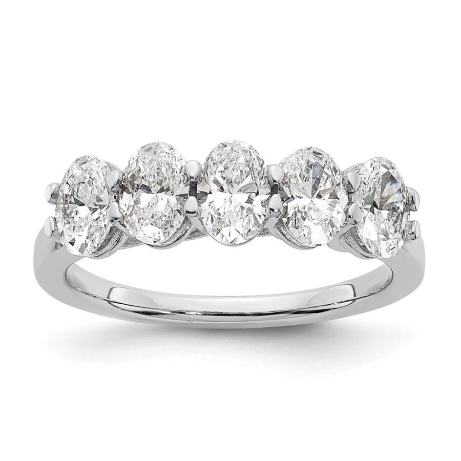 14kw 1 2/3ctw VS/SI DEF  Lab Grown Diamond 5 Stone Oval Ring