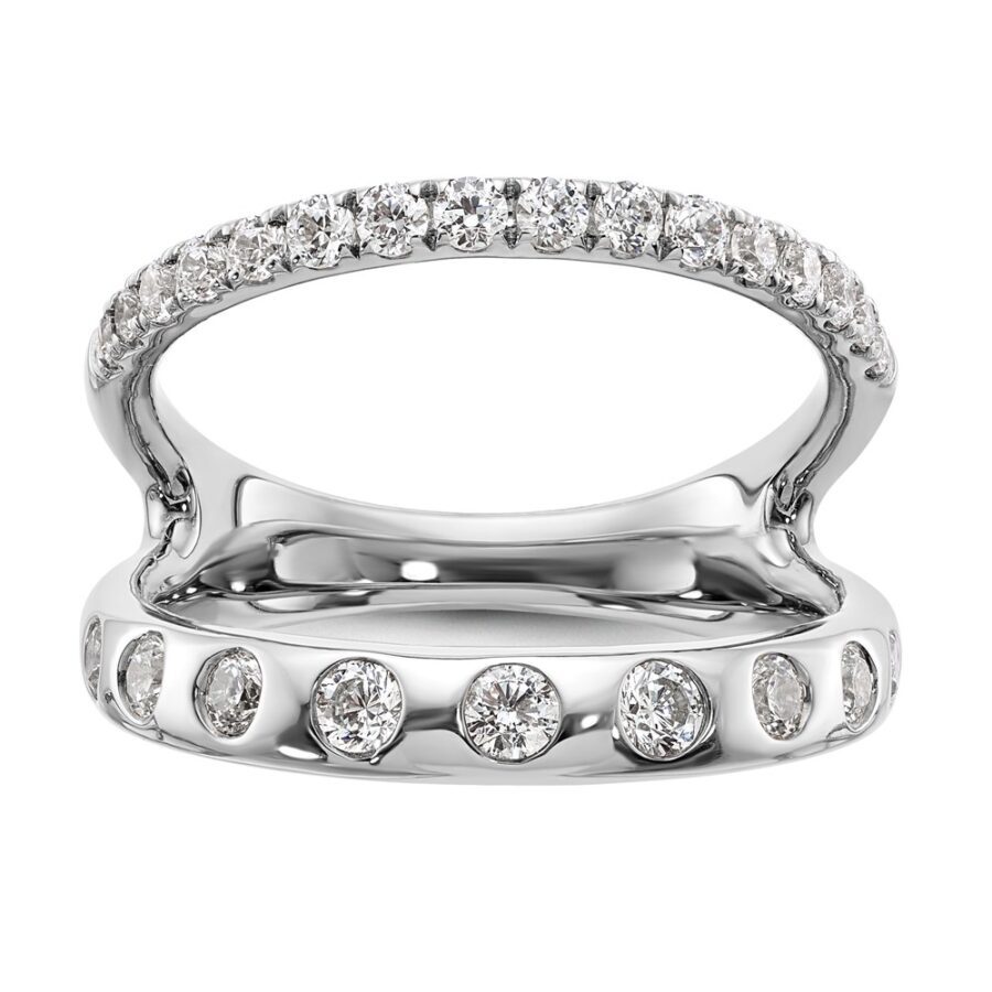 14K White Gold True Origin Lab Grown Diamond VS/SI DEF  Double Band