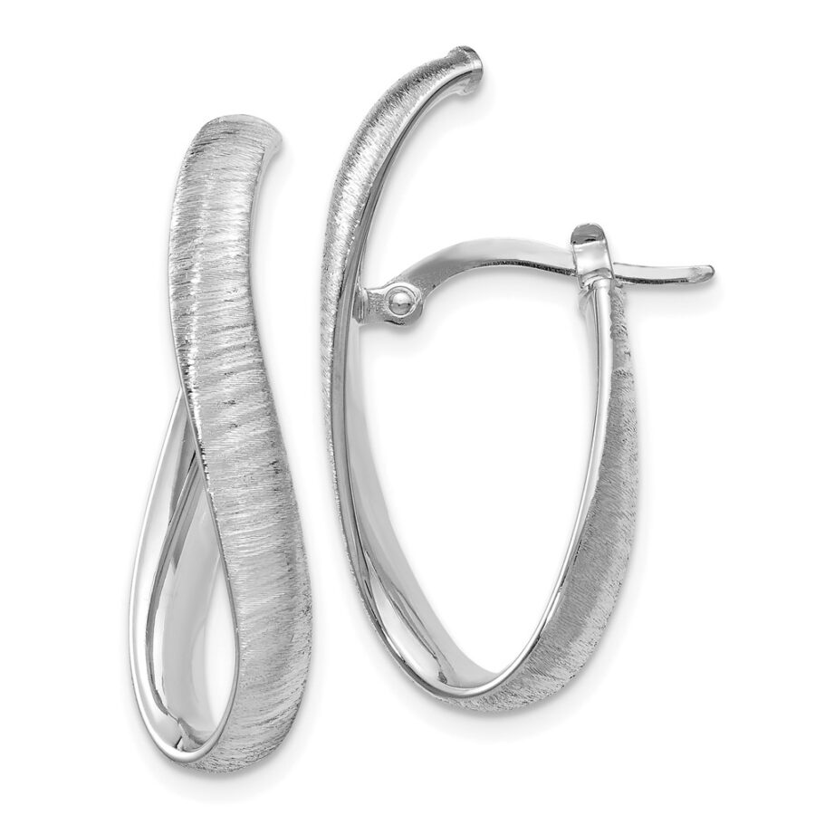 Leslie's 14K White Gold Textured Earrings