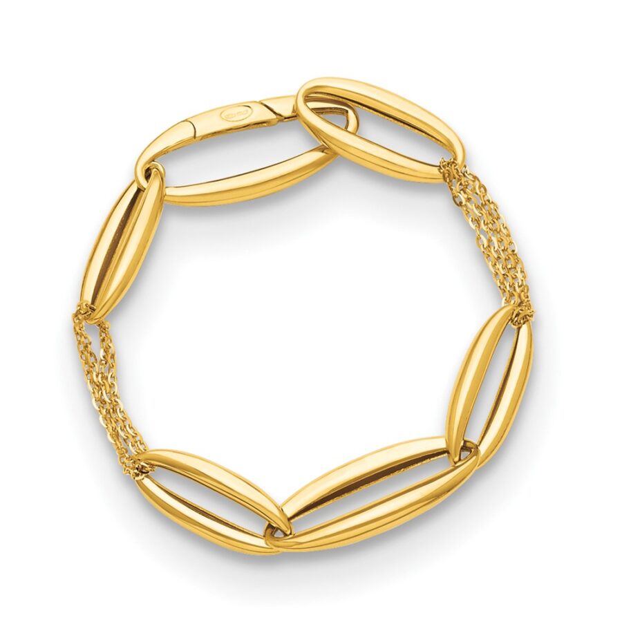 Herco 18K Oval & Multi-layer 8 inch Bracelet