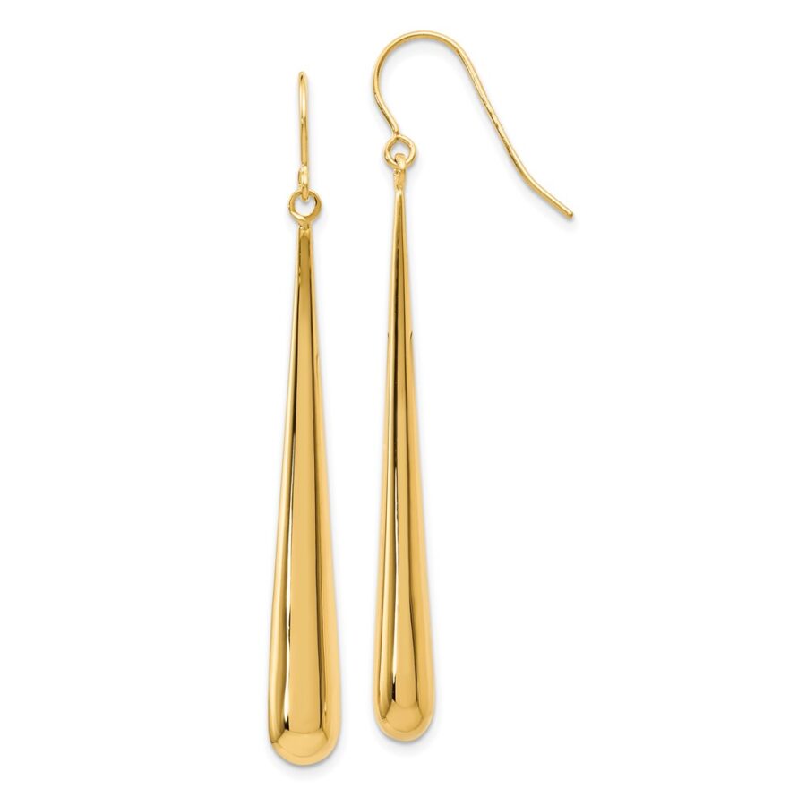 Leslie's 14K Polished Shepherd Hook Earrings
