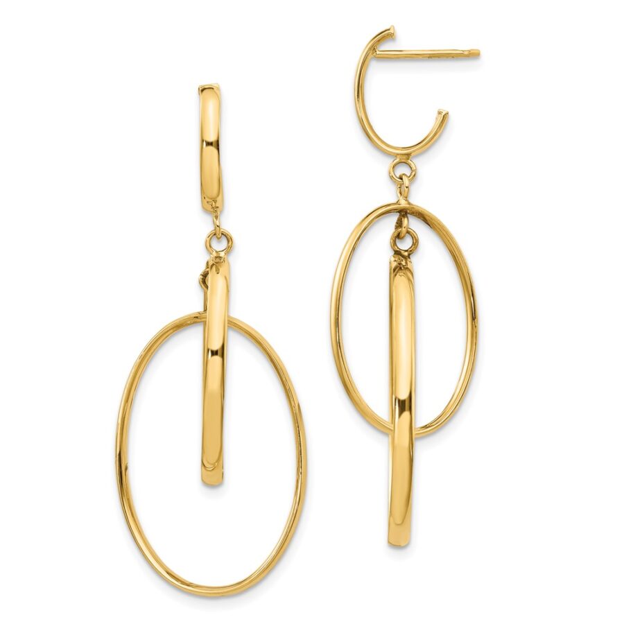 Leslie's 14K Polished Post Dangle Earrings