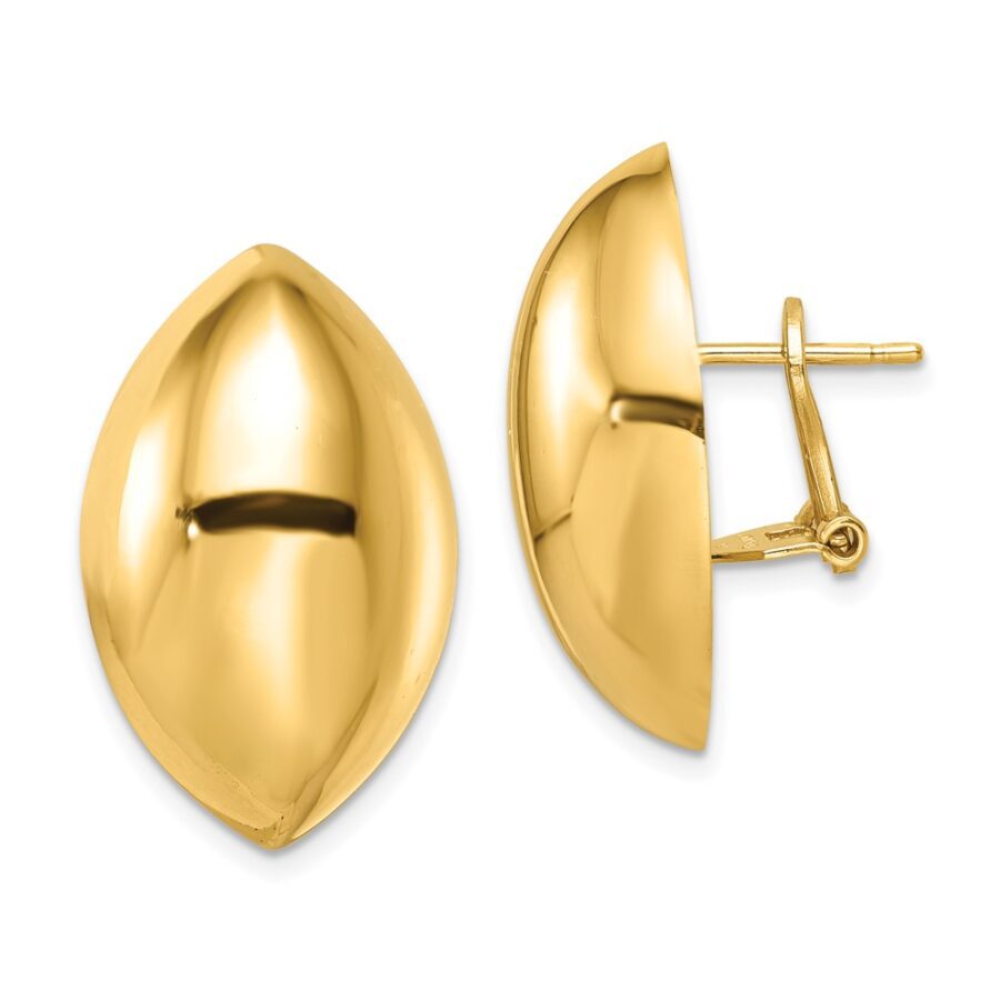 Leslie's 14K Polished Omega Back Earrings