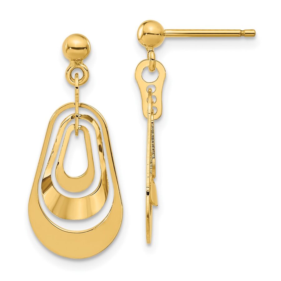Leslie's 14K Polished Post Dangle Earrings