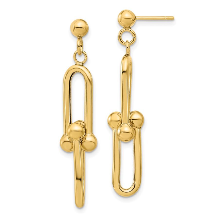 Leslie's 14K Polished Fancy Link Dangle Earrings