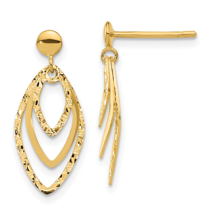 Leslie's 14K Polished Post Dangle Earrings