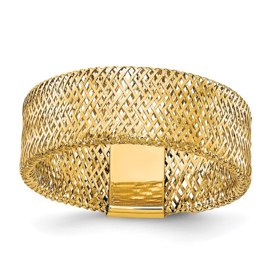 Leslie's 14k Polished/Textured Stretch Ring