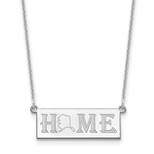 10k White Gold HOME/STATE Necklace