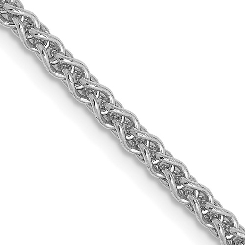 14K White Gold 2.1mm Spiga Chain