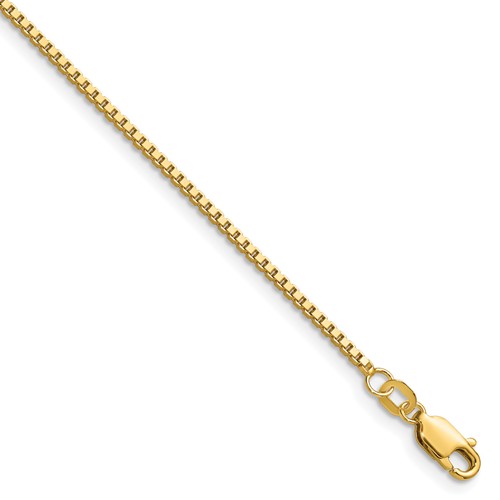 14K 1.3mm Box Chain