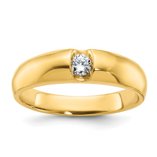 14k IBGoodman Men's 1/5 carat Diamond Complete Ring