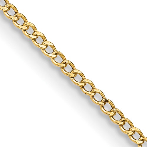14K 20 inch 1.85mm Semi-Solid Curb with Lobster Clasp Chain