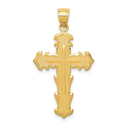 14k Reversible Passion Cross TRUST THE LORD Pendant