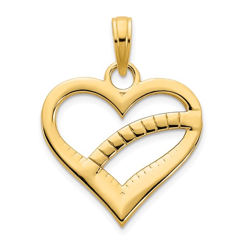 14k Fancy Heart Pendant
