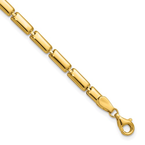 14K Polished 3.6mm Bar Link Bracelet