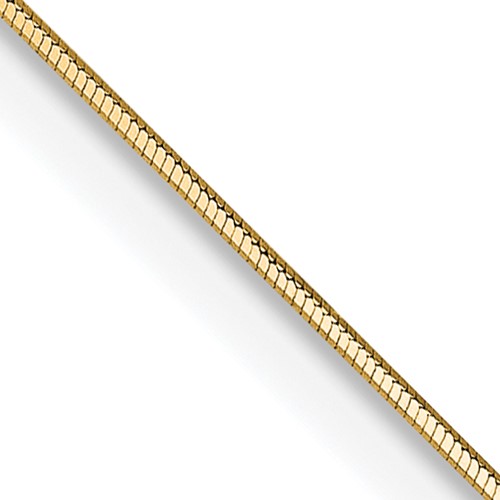 14K 20 inch .5mm Octagonal Snake with Lobster Clasp Chain