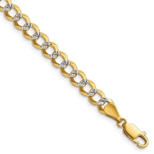 14k 5.9mm Lightweight Pav? Flat Cuban Chain