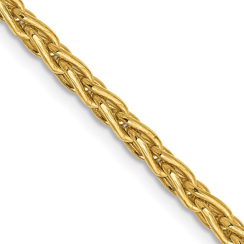 14k 26 inch 3mm Parisian Wheat with Lobster Clasp Chain