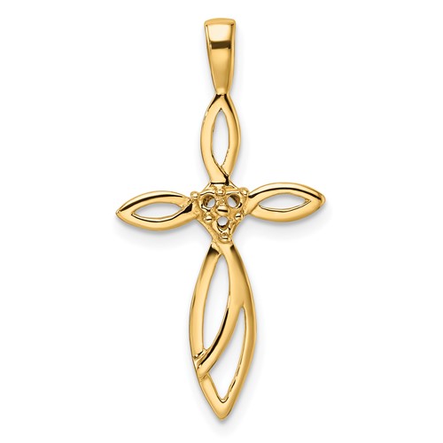 14k Cross Pendant Mounting