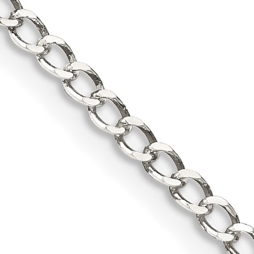 Sterling Silver 3.0mm Open D/C Curb Chain