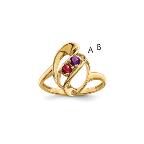 14k Synthetic Family Jewelry Ring
