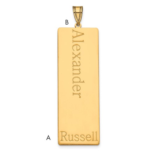14k Yellow Gold 1 Name Family Pendant