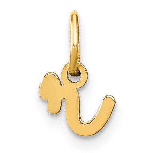 14KY Lower case Letter R Initial Charm
