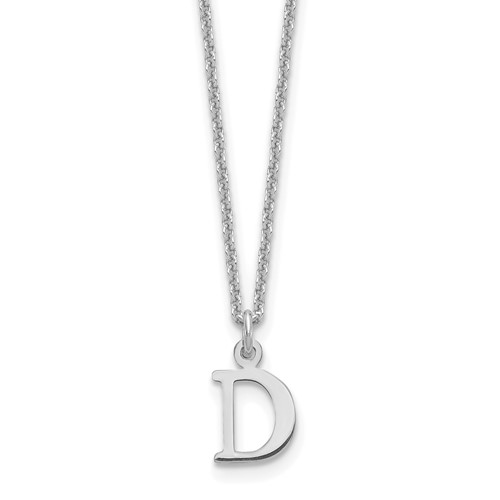 14KW Cutout Letter D Initial Necklace