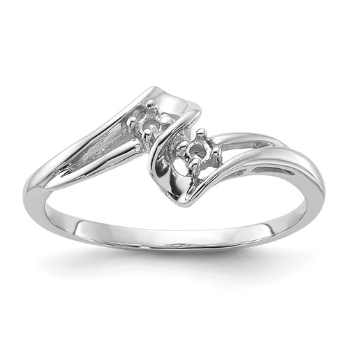 14k White Gold .05ct. Diamond Ring Mounting