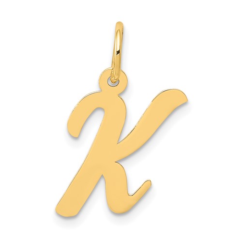 14k Medium Script Letter K Initial Charm
